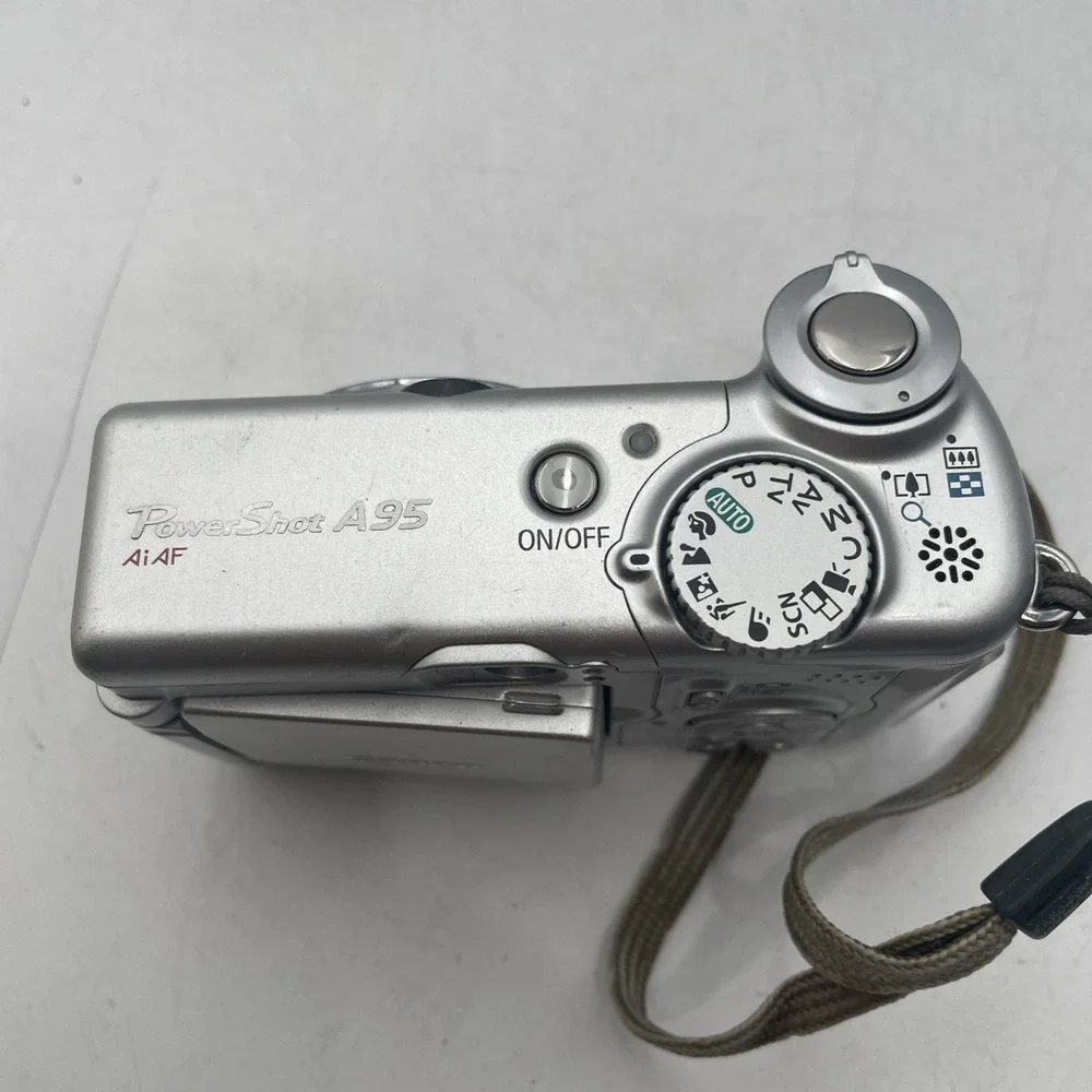 Canon PowerShot A95 5MP Digital Camera 12X Zoom+Battery+Memory Card-TESTED